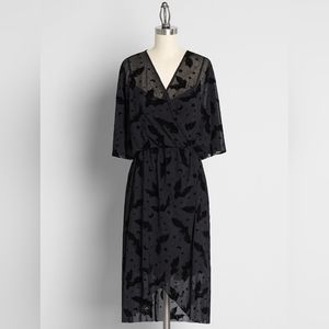 Dramatic Depths Velvet Bat Dress ModCloth🦇